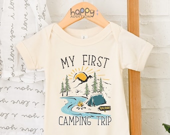 My First Camping Trip Baby , Cute Camping Outfit, Camping Toddler Shirt, Adventure Baby Bodysuit, Travel Buddy, Gender Neutral, Onesie®