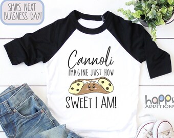 You Cannoli Imagine Baby Raglan Shirt, Italian Baby Shower Gift, Funny Italian Baby Clothes, Toddler T-shirt, Cute Italian Kids Shirt