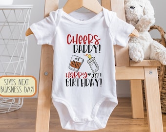 Custom Happy Birthday Daddy , Long Sleeve, Toddler, Daddy , Birthday Gift For Dad Age, I Love My Daddy, Dada, Whiskey, Bourbon, Onesie®