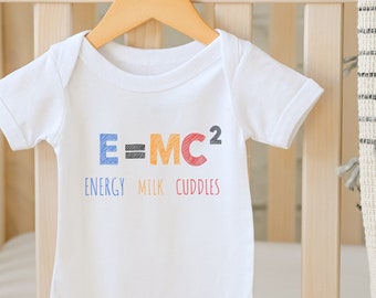 E=MC2 , Funny Baby , Periodic Table, Math Baby Bodysuit, Nerdy Baby Gift, Baby Boy Clothes, Mathematician, Toddler Shirt, Onesie®