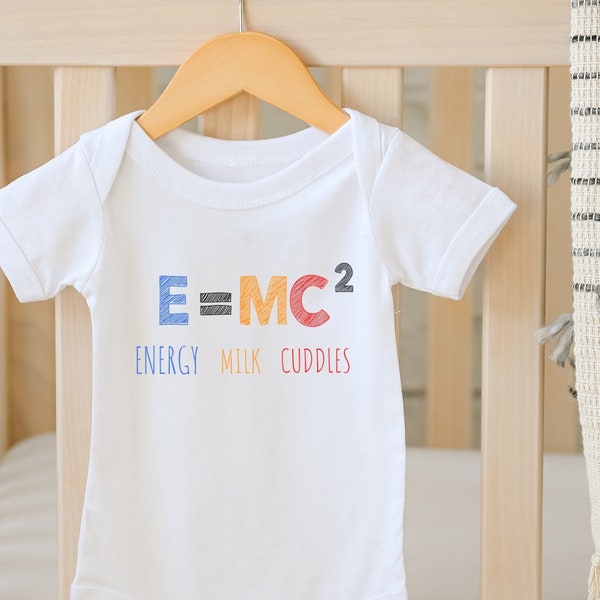E=MC2 , Funny Baby , Periodic Table, Math Baby Bodysuit, Nerdy Baby Gift, Baby Boy Clothes, Mathematician, Toddler Shirt, Onesie®