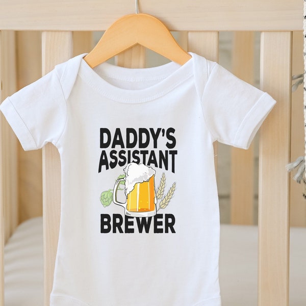 Personalize Assistant Brewer , Home Brewed , Pregnancy Announcement, Baby Shower Gift, Funny Baby s, Toddler Shirt, Raglan, Onesie®
