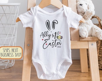 Custom Name 1st Easter Baby , My First Easer for Baby Girl, Personalized Easter Baby Gift for Girl, Cute Baby Clothes Easter Outfit, Onesie®