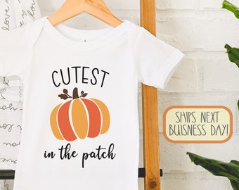 Cutest Pumpkin in the Patch Baby , Fall Baby Clothes, s, Toddler Outfit, Long Sleeve, Toddler Shirt, Tee, Pumpkin Patch Outfit, Onesie®