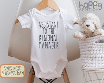 Assistant To The Regional Manager , The Office Fan Baby Gift, Toddler Shirt, Dwight, Funny Office Baby Gift, Michael Scott, TV Show, Onesie®