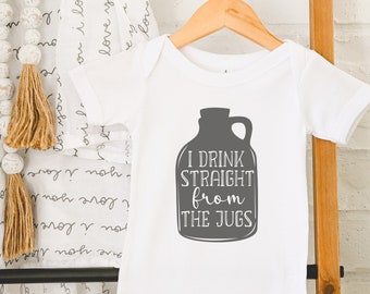 Drink From The Jugs Baby , Funny Baby s, Breastfed Baby, Breastfeeding , Locally Brewed, Beer , Unique Baby Gift, Onesie®