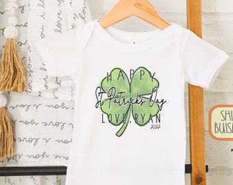 Custom St. Patrick Day , Saint Patrick's Day Outfit, Cute Baby Boy Bodysuit, Long Sleeve, St Paddy Day, Irish Baby, Onesie®
