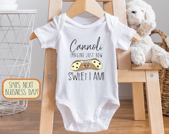 You Cannoli Imagine Baby  ® Italian Baby Shower Gift, Funny Italian Baby Clothes, Toddler T-shirt, Cute Italian Kids Shirt,  Food Pun