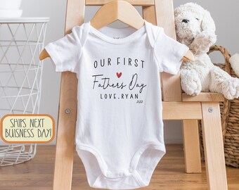 Personalized Father's Day Onesie® , Best New Dad Gift, Our First Father's Day, Minimalist, Cute Father's Day Gift, Custom Best Dad Gift