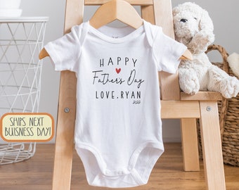 Personalized Father's Day Onesie® , Best New Dad Gift, Our First Father's Day, Minimalist , Unisex, Cute Father's Day Gift, Best Dad Gift
