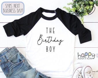 The Birthday Boy Baby , Boy Minimalist , Baseball Shirt, The Birthday Boy Kids Shirt, Birthday Boy Baseball Tee, Onesie®