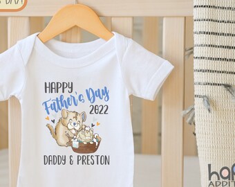Custom Father's Day  for Baby Boy, Cute Father's Day, Baby Boy Outfit, Personalized Name, Toddler T-Shirt, Dog Lover, Daddy's boy, Onesie®