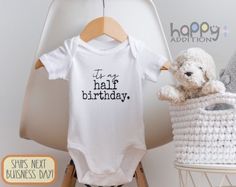 Half Birthday s, Minimalist , 6 Month , Birthday Boy, Birthday Girl, It's My Half Birthday, Cute s, Onesie®