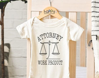 Attorney Work Product Baby Onesie®, Cute Baby Shower Gift, Lawyer, Legal Onesie®, Paralegal Onesie®, Attorney Baby Bodysuit, Gender Neutral