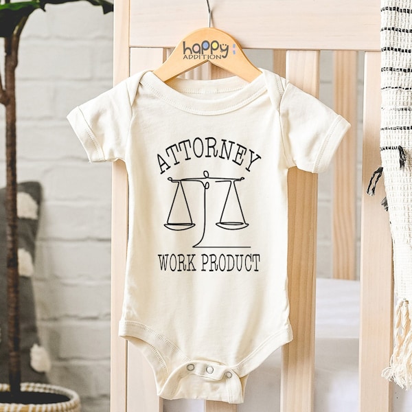 Attorney Work Product Baby Onesie®, Cute Baby Showe Gift, Lawyer, Legal Onesie®, Paralegal Onesie®, Attorney Baby Bodysuit, Gender Neutral