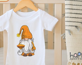 Cute Fall Gnome , Thanksgiving Gnome Baby s, Autumn Baby Clothes, Toddler T-Shirt, Long Sleeve, Fall Baby Clothes, Cute Gnomes, Onesie®