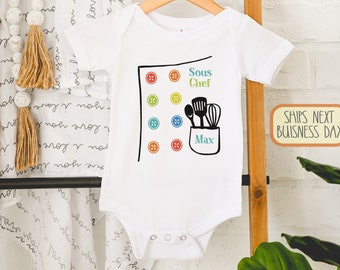 Personalized Chef Baby , Custom Chef Baby Bodysuit, Future Sous Chef, Little Chef Party, Cute Baby Clothes, Baby Boy, Baby Girl, Onesie®