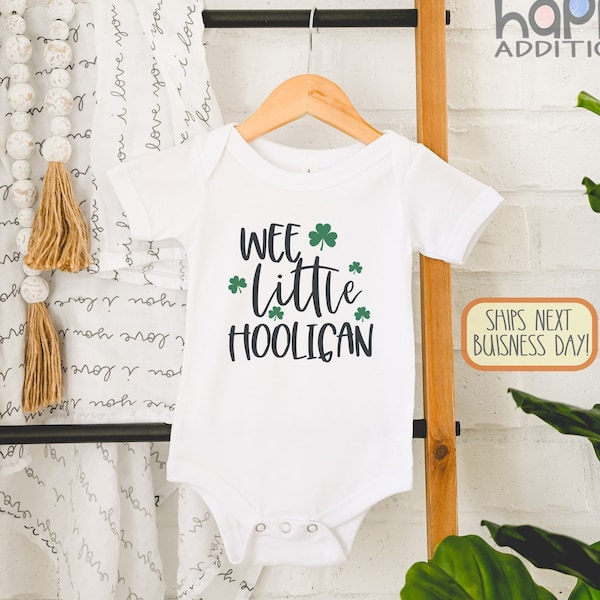 Wee Little Hooligan Baby , St. Patrick's Day Baby , Funny Irish Baby , Long Sleeve, Toddler Tee, Raglan Shirt, Onesie®