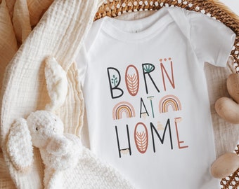 Born at Home , Home Birth , Water Birth Announcement, Home Birth Gift, Natural Birth, Water Birth, Rainbow, Cute, Bodysuit, Onesie®