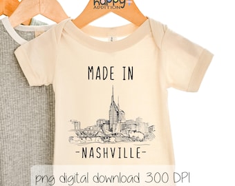 Made in Nashville Tennessee (Digital Download) PNG File Only