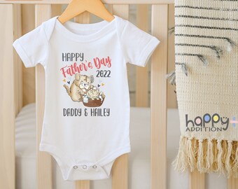 Custom Father's Day , Happy Father's Day, Cute Baby Bodysuit, Baby Girl Outfit, Daddy's Girl, Dog Lover, Toddler Shirt, Personalized