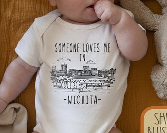 Someone Loves Me in Wichita Onesie®, Canada Baby Outfit, Baby Shower Gift, Wichita Canada, Canadian Baby Gift, Adorable Eh, Cute Eh,