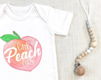 Peach Baby , Cute Little Peach Baby Bodysuit, Baby Girl Clothes, Baby Shower, Cute Southern Girl, Vegan , Fruit, Onesie®