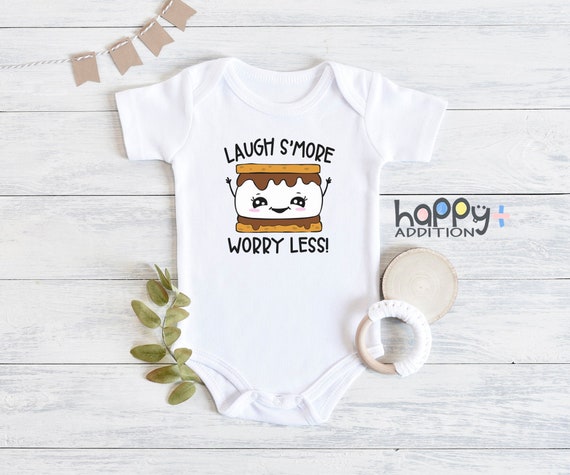 S'more Camping, Pun s, Camping Outfit, Cute Camping Toddler Shirt, Baby Girl Outfit, Long Sleeve, Gift For Girl Baby,  Onesie® Brand