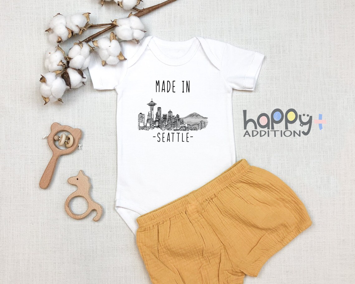 Made in Seattle Baby Onesie Seattle Baby Outfit Gift For New Etsy