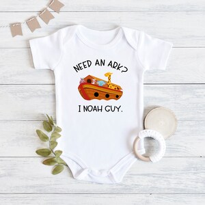Funny Baby , Need An Ark I Noah Guy, Christian Baby Shower Gift, First, Baby Boy Outfit, Christian s, Bible, Catholic, Animal, Onesie® image 8