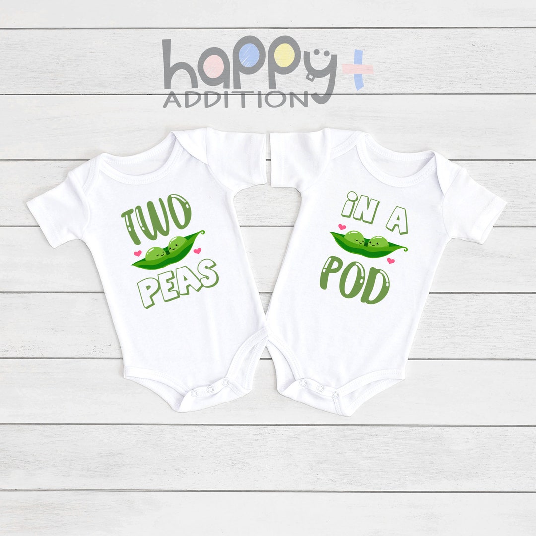 Funny Twin Onesies® Two Peas in A Pod Onesie Best Friend Etsy