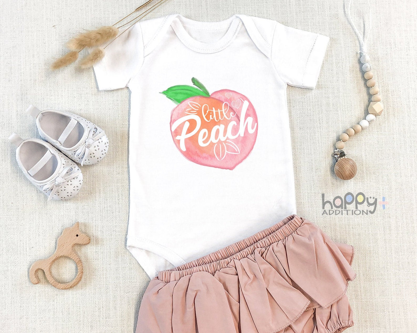 Peach Baby Onesie® Cute Little Peach Baby Bodysuit Baby Girl Etsy