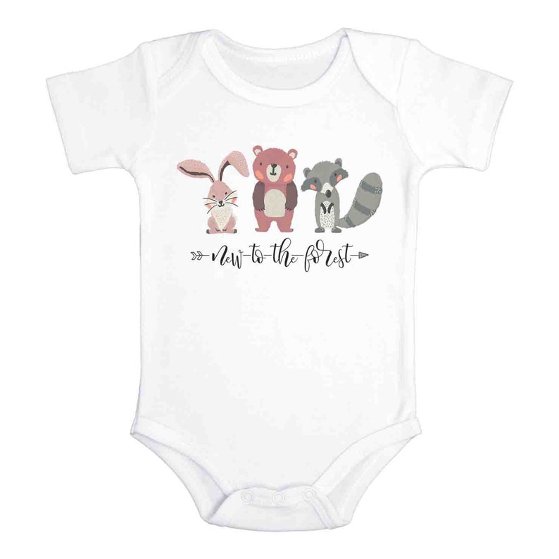 New to the Forest Baby Onesie® Cute Baby Bodysuit Woodland Etsy