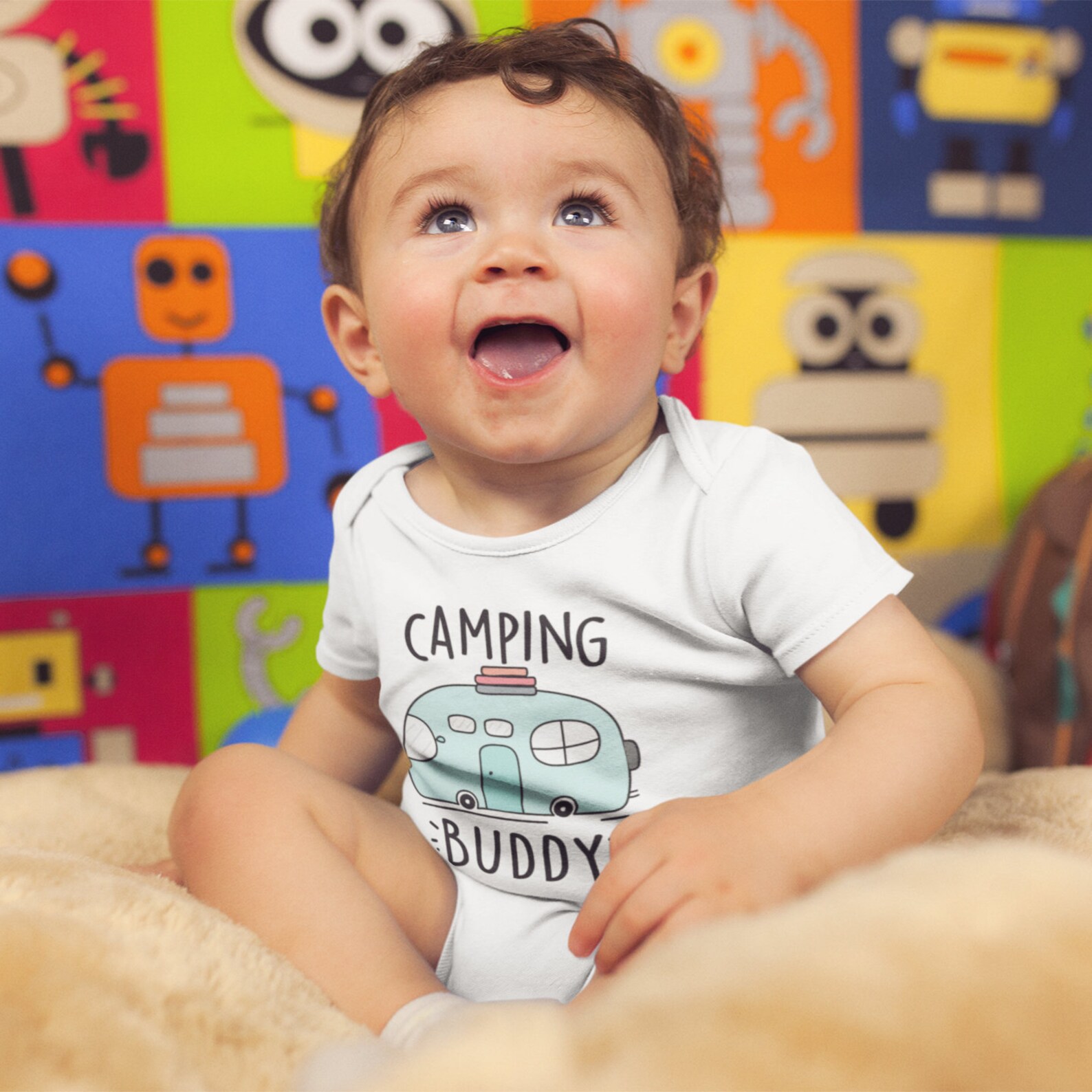 Camping Buddy Onesie Happy Camper Onesie Baby Shower Gift Etsy