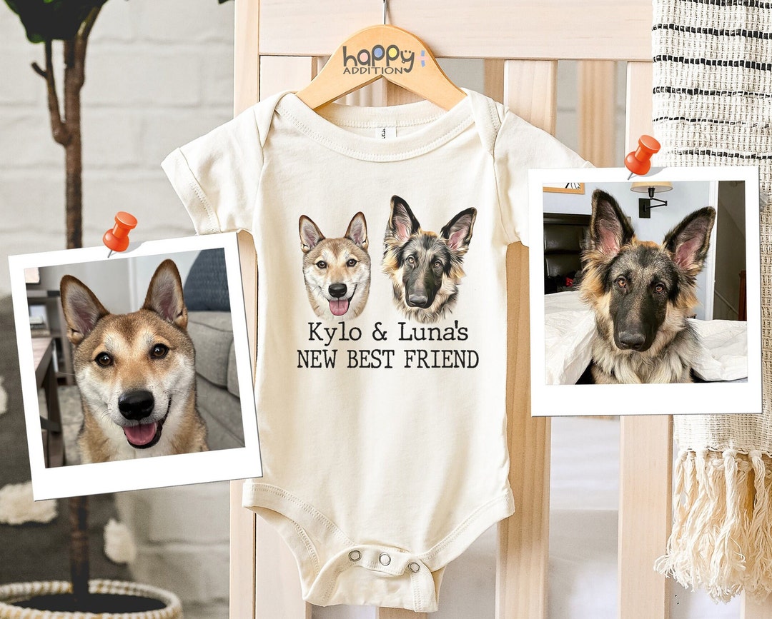 New Best Friend Onesie®, Protected by Dog Onesie®, Personalized Dog