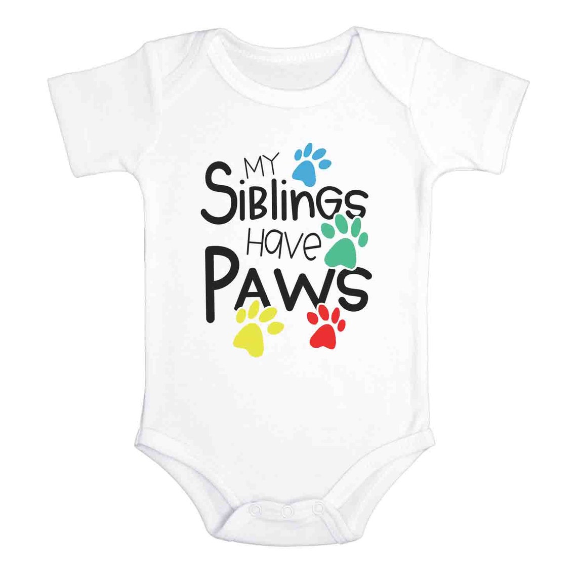 My Siblings Have Paws Onesie® Dog Baby Bodysuit Dog Baby Etsy