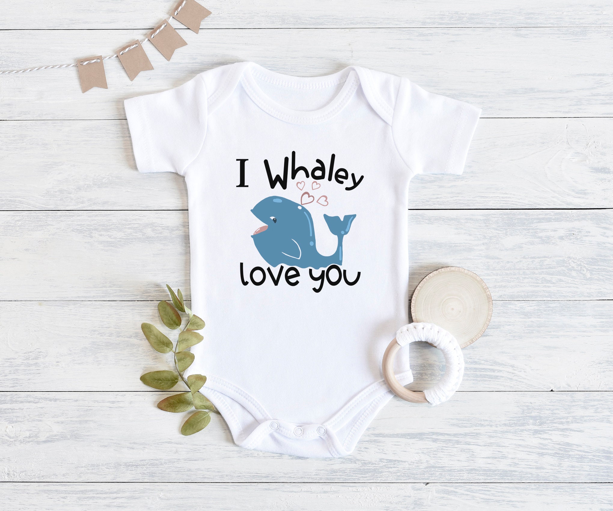 I Whaley Love You Baby Onesie® Cute Baby Bodysuit Whale | Etsy
