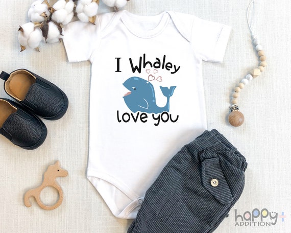 I Whaley Love You Baby Onesie® Cute Baby Bodysuit Whale | Etsy