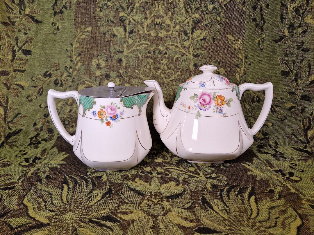 Vintage James Kent Sandringham Teapot and Hot Water Pot Etsy