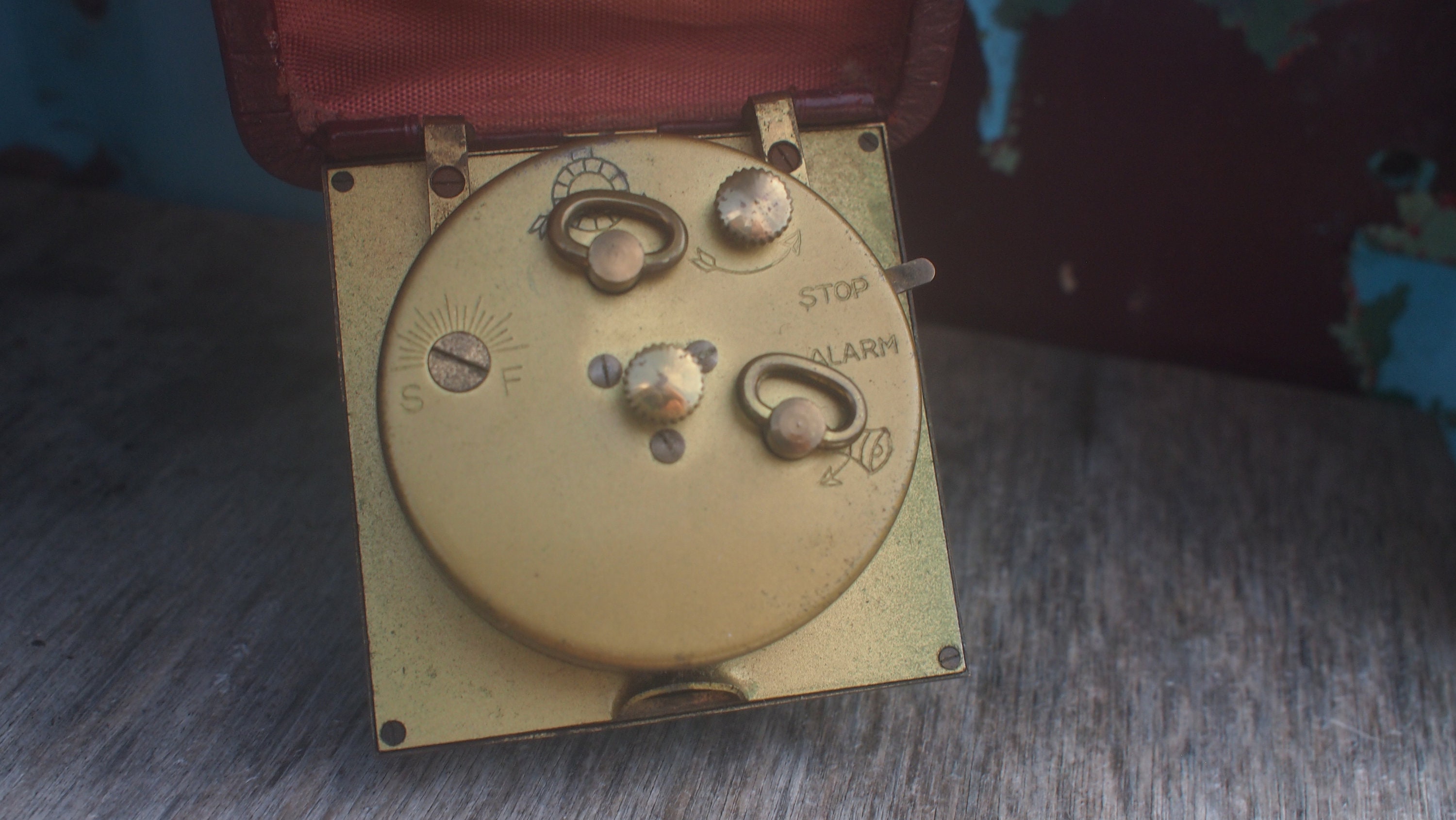 Vintage 2Jewels Travel Bedside WindUp Alarm Clock in Red Case Etsy