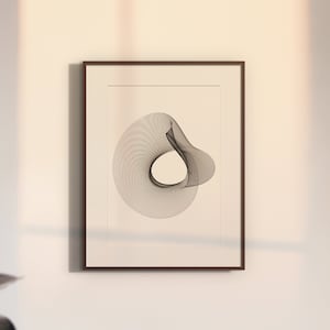 Pen Plotter Ink Drawing | Fine Line Abstract Geometric Artwork | Unique Black Ink Drawing | A3 | Limited Edition | Orbit 19 - Not a Print