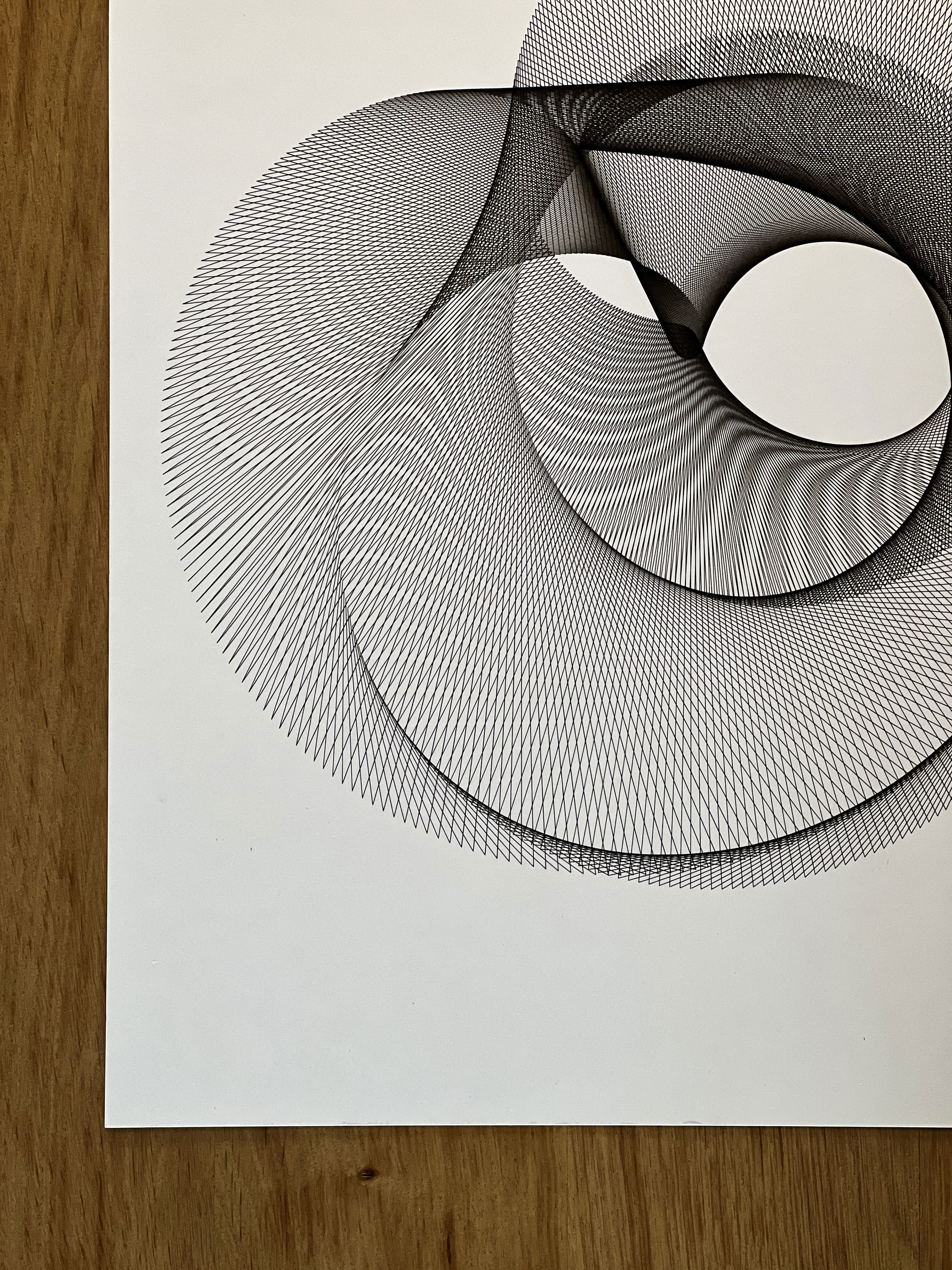 Pen Plotter Ink Drawing | Fine Line Abstract Geometric Artwork | Unique ...