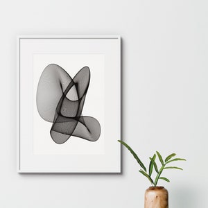 Pen Plotter Ink Drawing | Fine Line Abstract Geometric Artwork | Unique Black Ink Drawing | A3 | Limited Edition | Orbit 10 - Not a Print