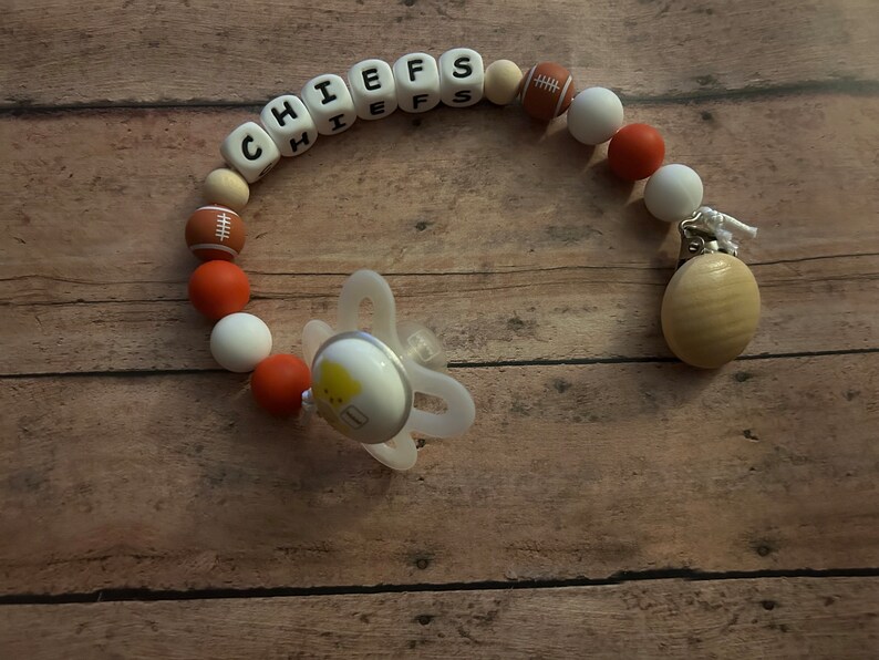 Football Baby Pacifier Clip - Etsy