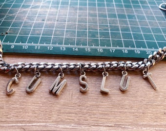 C*M SL*T stainless steel curb chain necklace