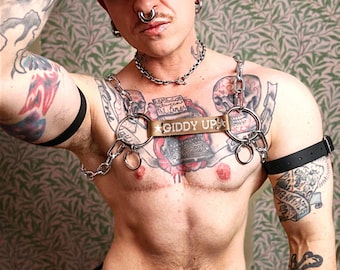 GIDDY UP chain bulldog chest harness