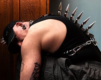 DISSIMULATE chain spike spine leather chain harness preorder