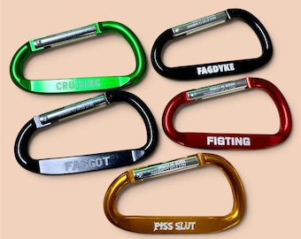 Queer Flagging Carabiners stainless steel