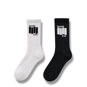TRANSFAG cotton socks - trans pride - punk (preorder)
