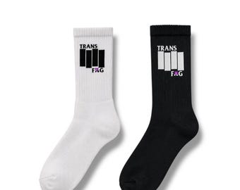 TRANSFAG cotton socks - trans pride - punk